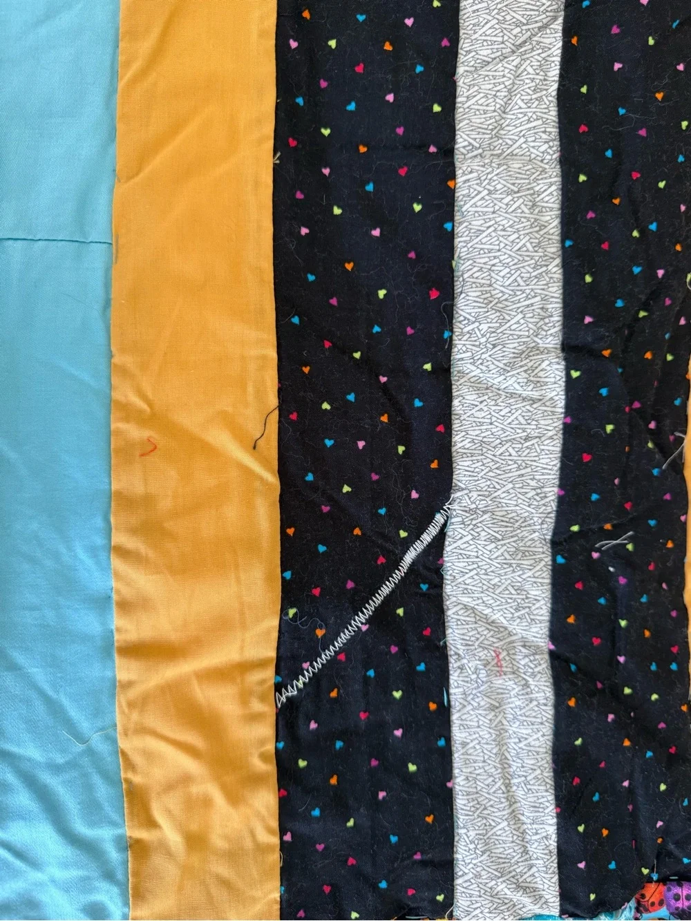 Vintage Handmade Patchwork Quilt Multicolor Twin XL
